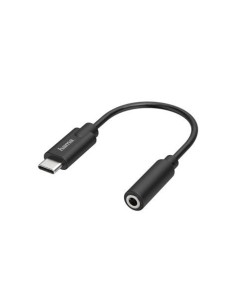 Hama Aux-adapter USB-C-3.5mm jack aansluiting, 90 hoekstekker, zwart Audio