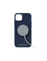 Zalm leder Magsafe Case iPhone 14 Plus, blauw