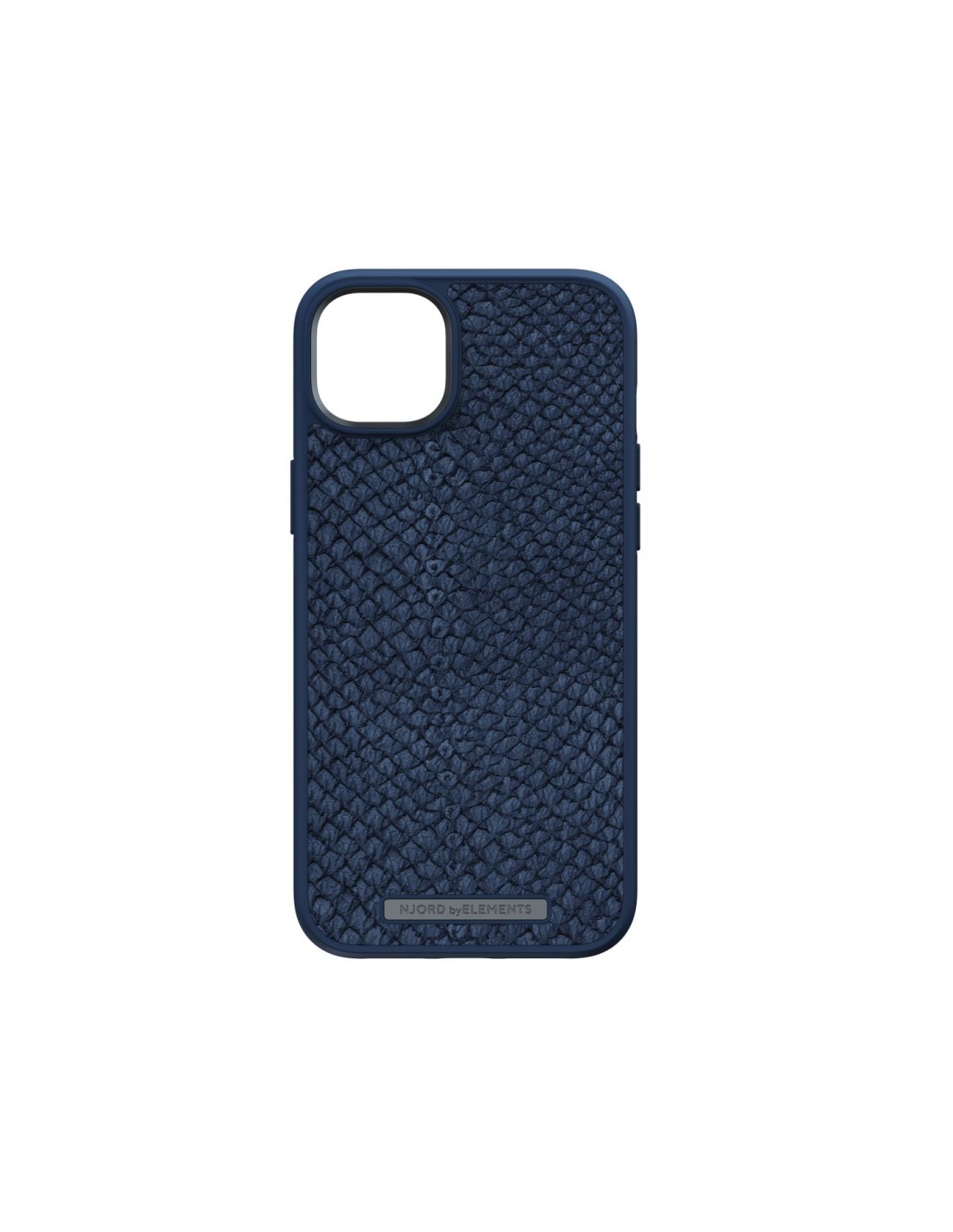 Zalm leder Magsafe Case iPhone 14 Plus, blauw