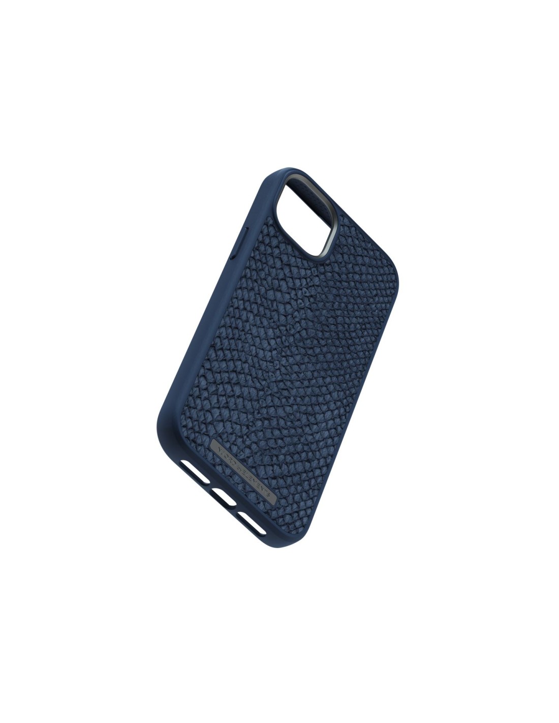 Zalm leder Magsafe Case iPhone 14 Plus, blauw