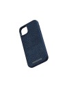 Zalm leder Magsafe Case iPhone 14 Plus, blauw