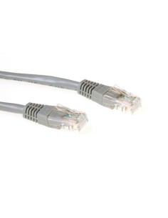 Grijze 1 meter U UTP CAT5E patchkabel met RJ45 connectoren - PolyBag