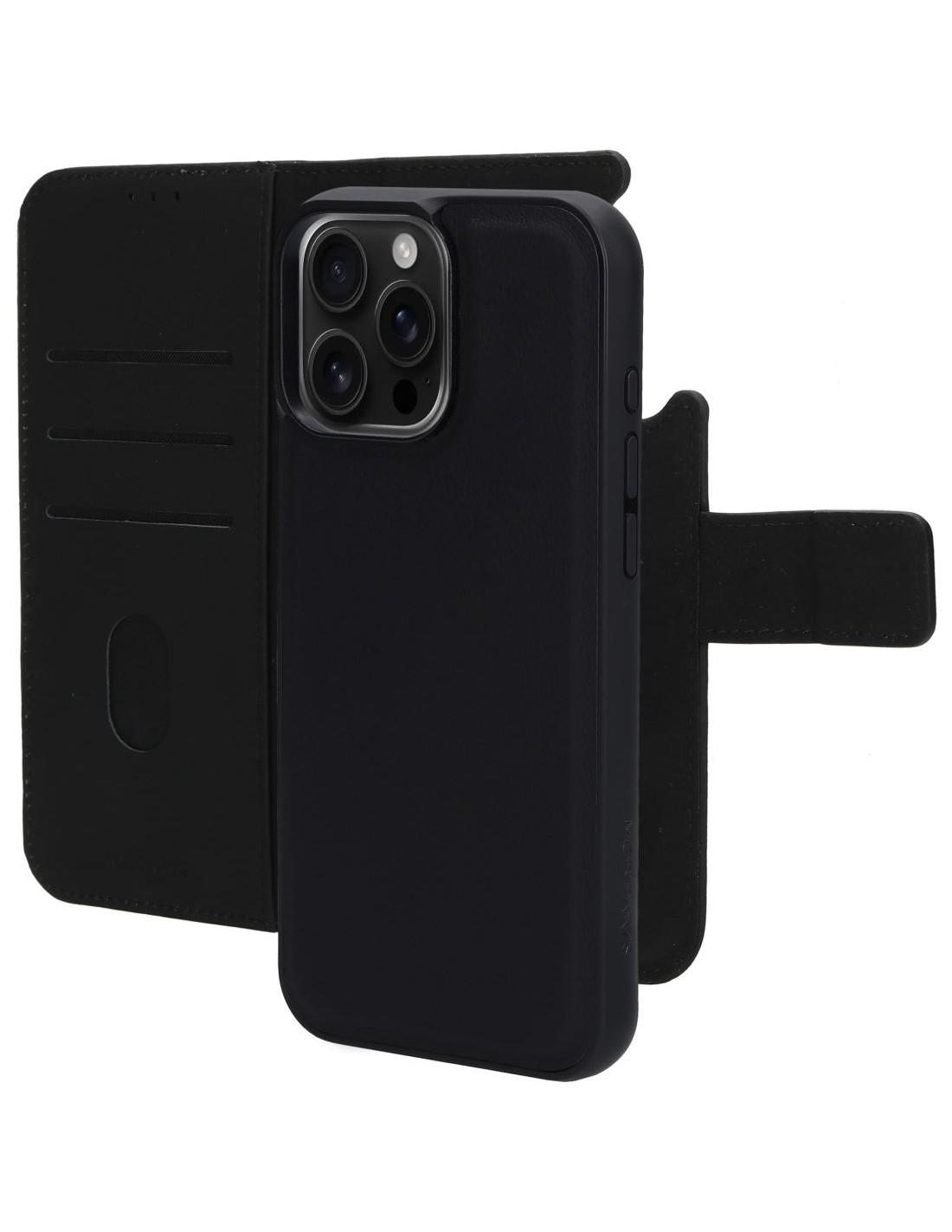 Mobiparts Leather 2 in 1 Wallet Case Apple iPhone 16 Pro Max Black