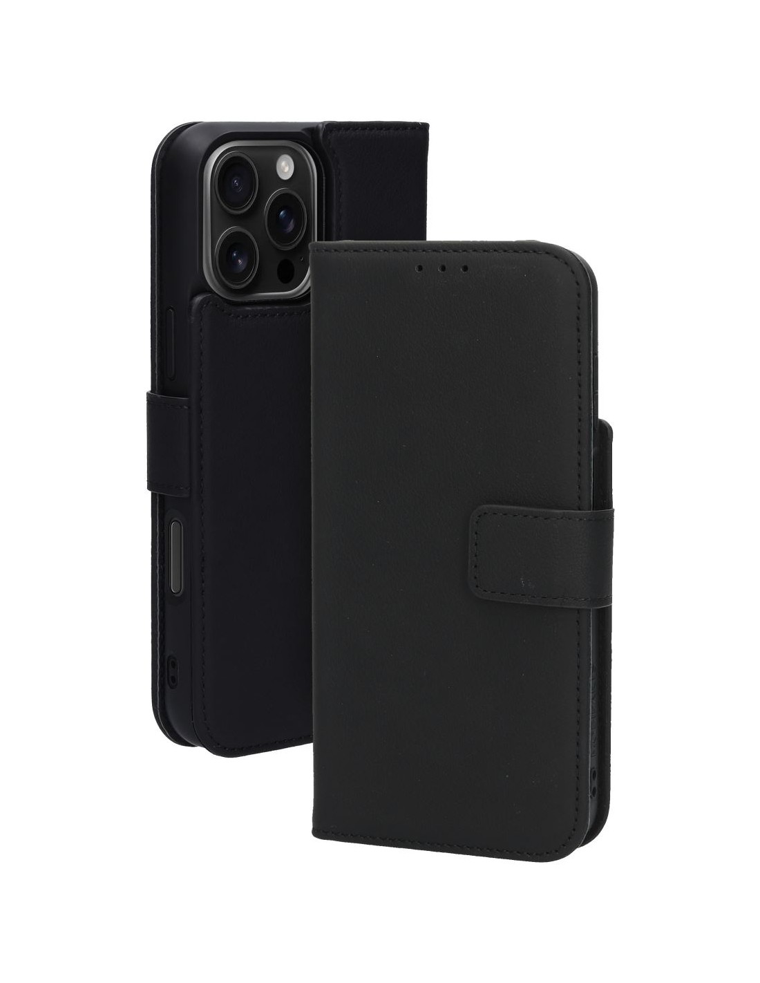 Mobiparts Leather 2 in 1 Wallet Case Apple iPhone 16 Pro Max Black