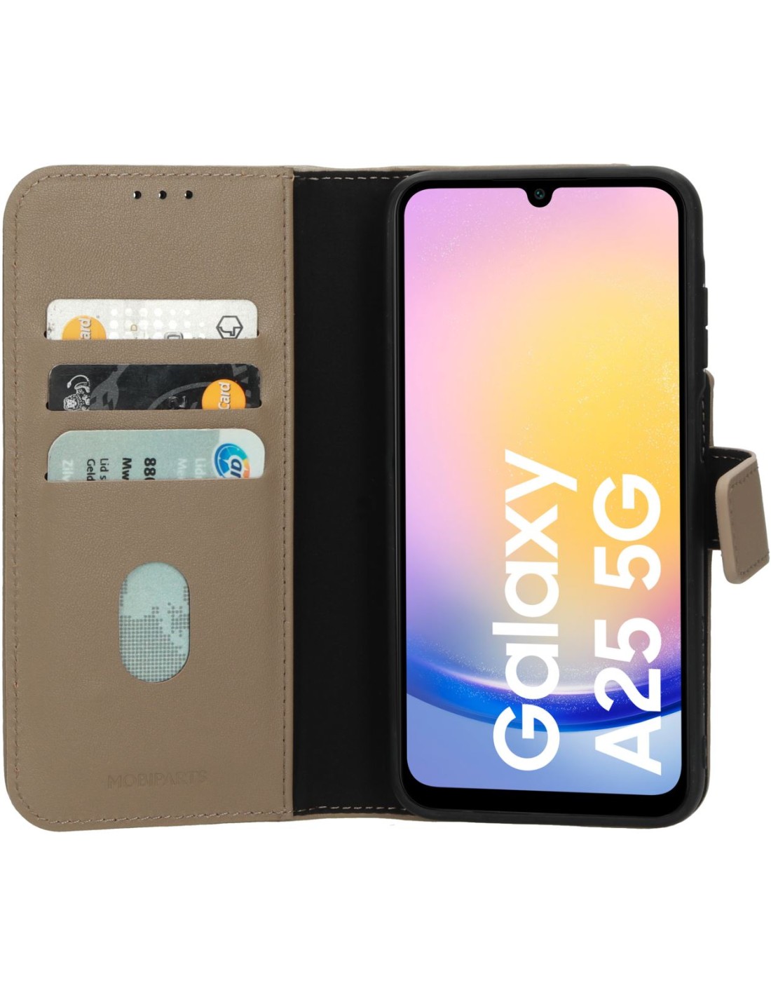 Mobiparts Leather 2 in 1 Wallet Case Samsung Galaxy A25 Taupe