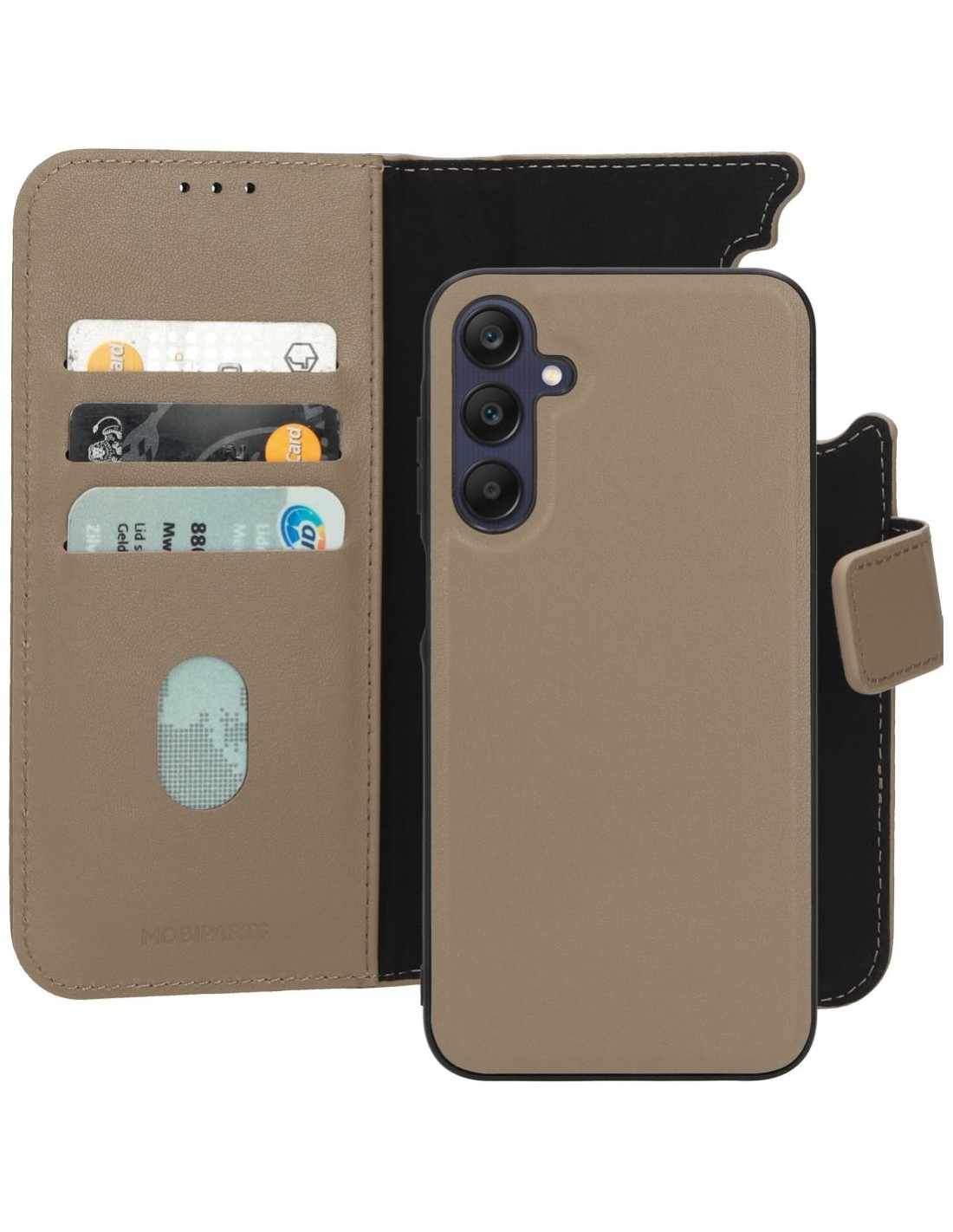 Mobiparts Leather 2 in 1 Wallet Case Samsung Galaxy A25 Taupe