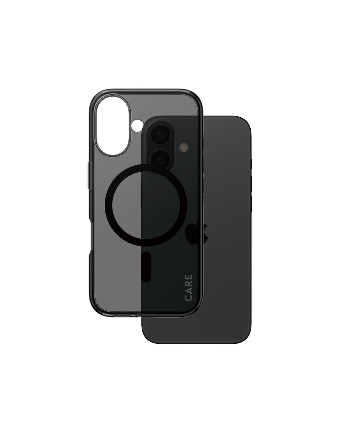 CARE by PanzerGlass Flagship Case Smokey Urban Combat w. Black MagSafe iPhone 16