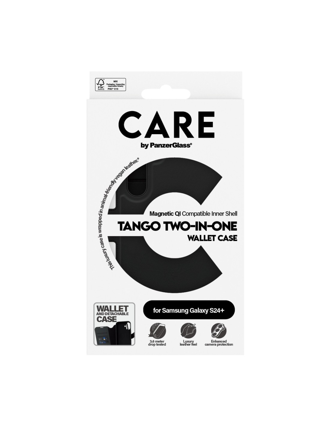 CARE by PanzerGlass Feature Case Tango Two-in-One Wallet w. QI Module Samsung S24 Plus