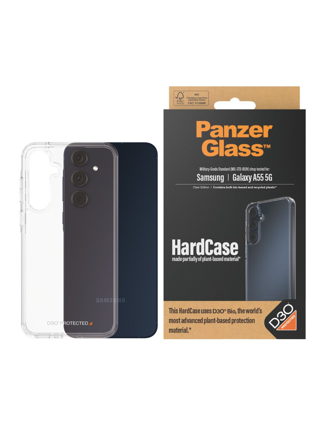 PanzerGlass Samsung Galaxy A55 5G HardCase with D3O Clear