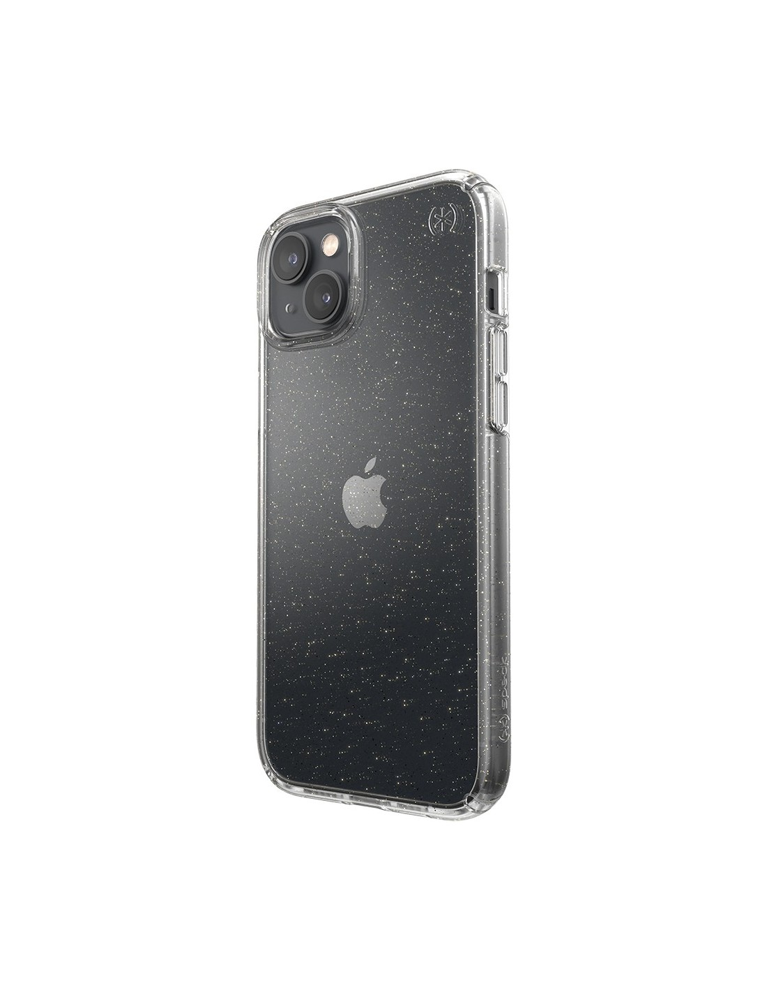 Speck Presidio Perfect Clear Glitter Apple iPhone 14 Plus 15 Plus Clear   Gold Glitter - with Microban