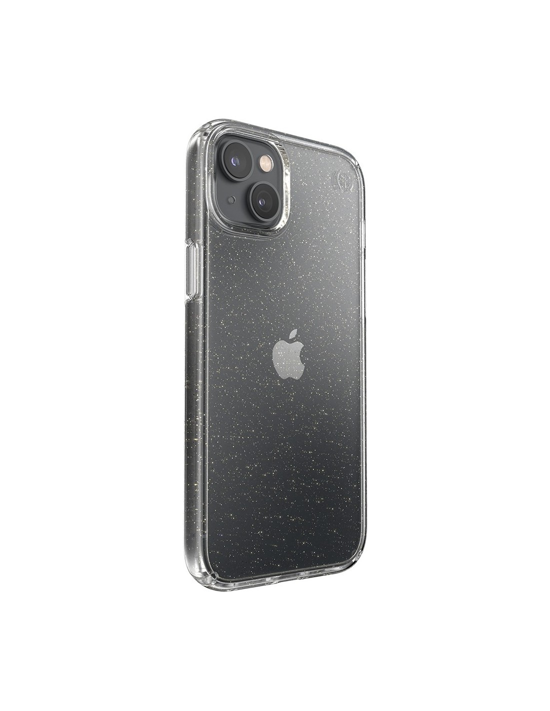 Speck Presidio Perfect Clear Glitter Apple iPhone 14 Plus 15 Plus Clear   Gold Glitter - with Microban