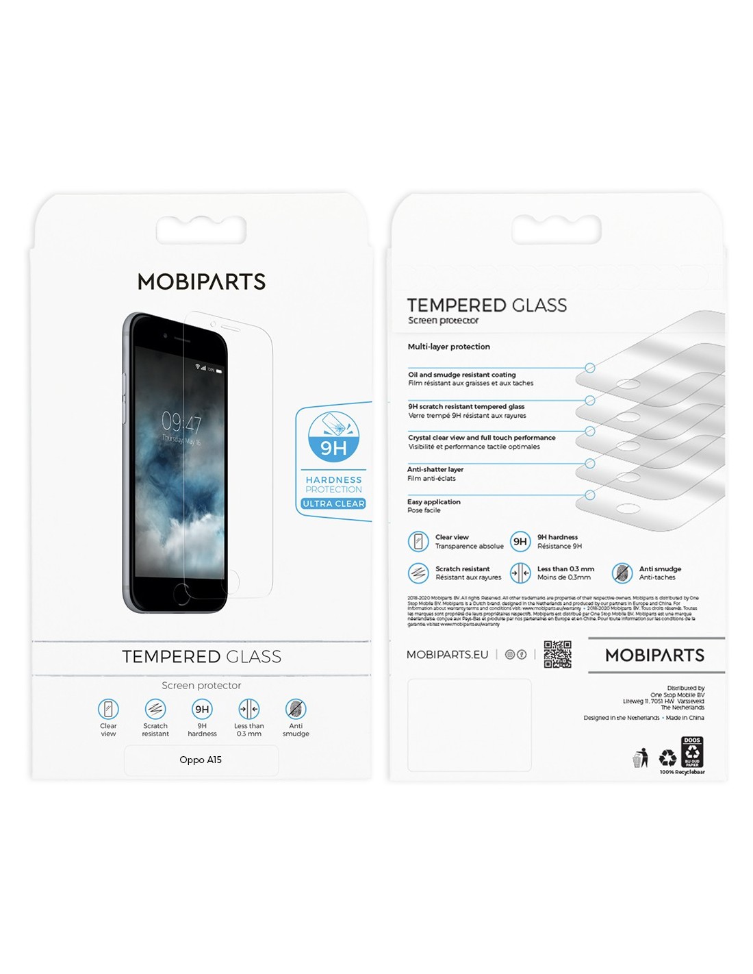 Mobiparts Regular Tempered Glass Oppo A15