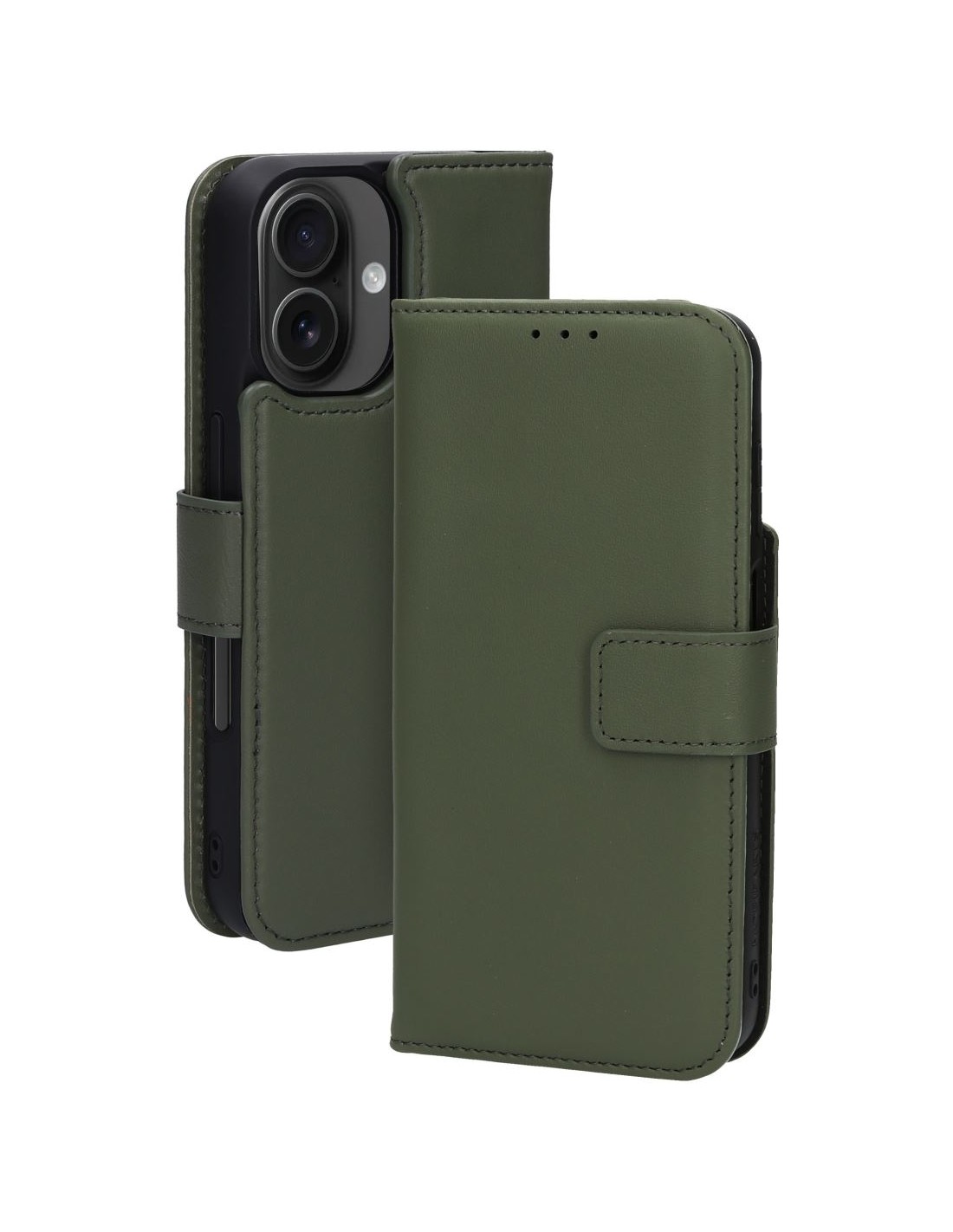 Mobiparts Leather 2 in 1 Wallet Case Apple iPhone 16 Green