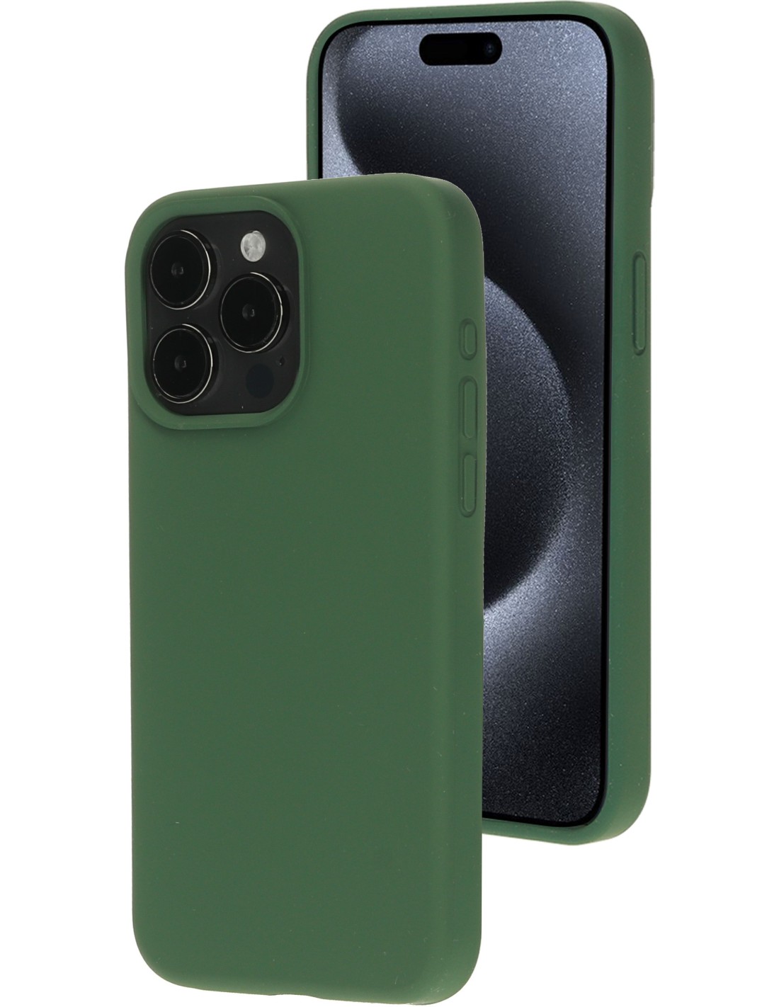 Mobiparts Silicone Cover Apple iPhone 15 Pro Max Forest Green