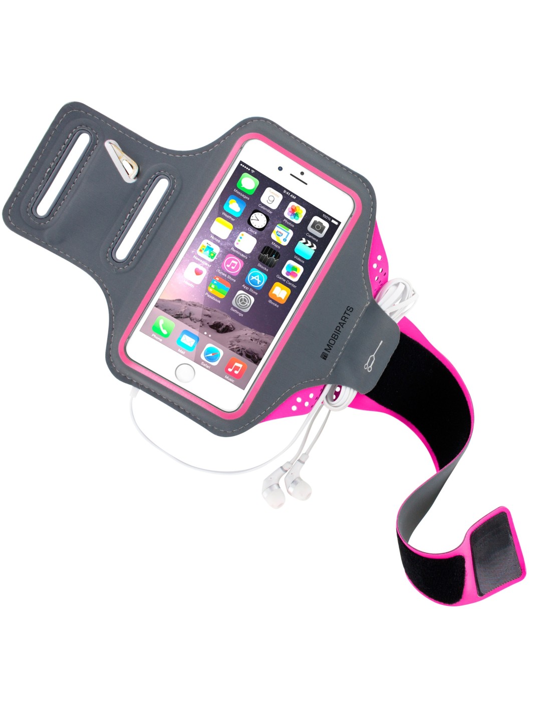 Mobiparts Comfort Fit Sport Armband Size M Neon Pink