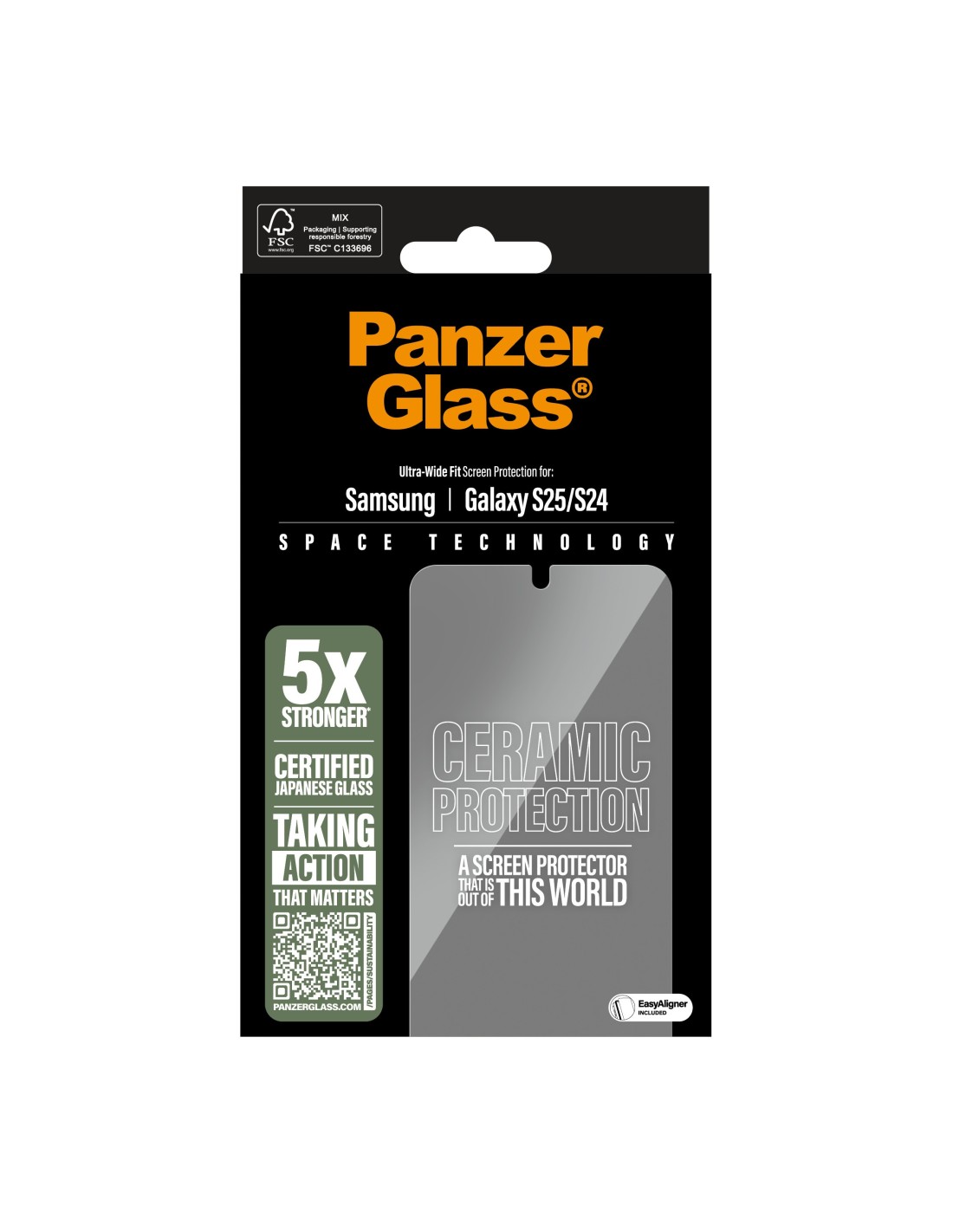 Panzerglass Ceramic Samsung Galaxy S25 S24 - Ultra-Wide Fit