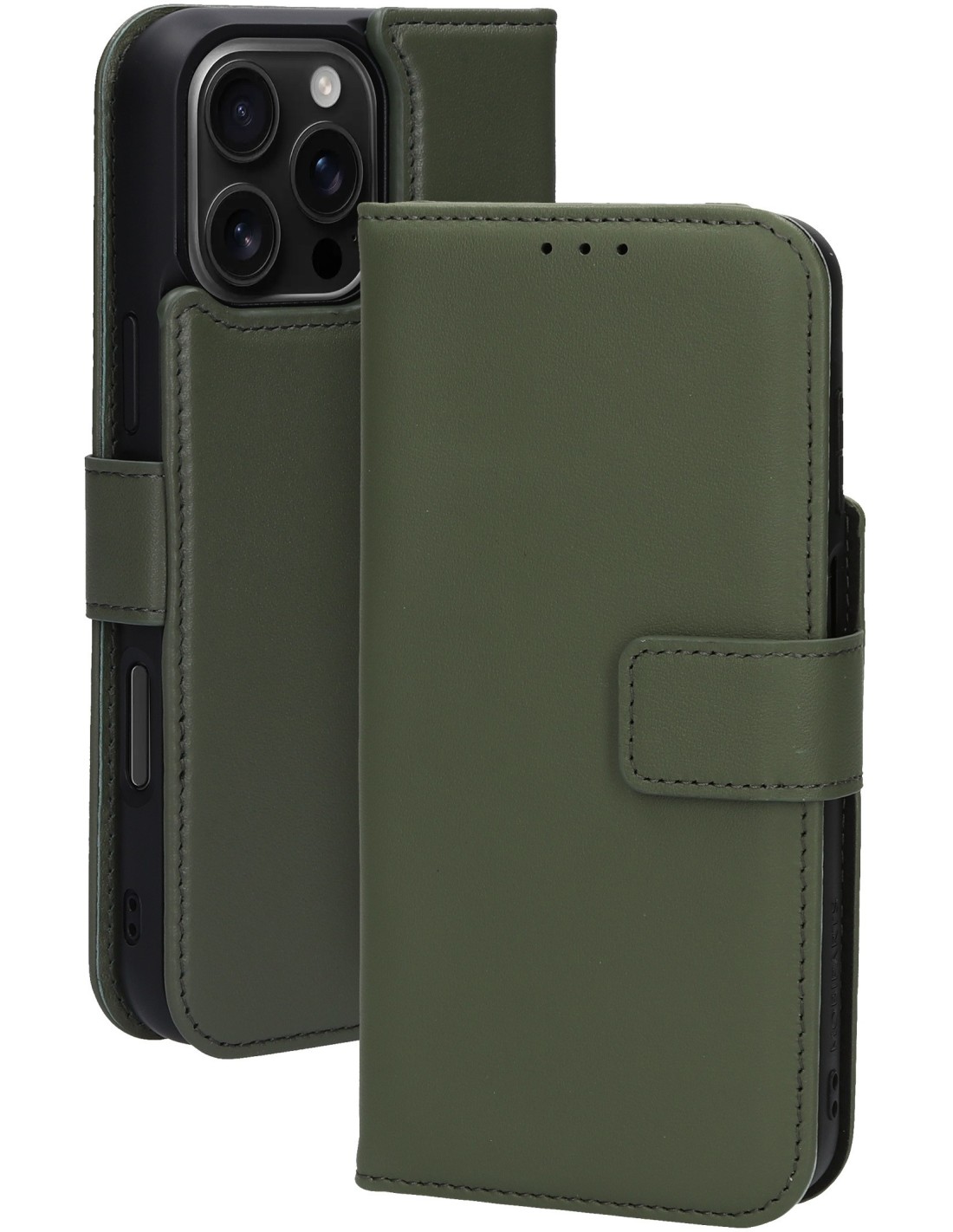 Mobiparts Leather 2 in 1 Wallet Case Apple iPhone 16 Pro Max Green