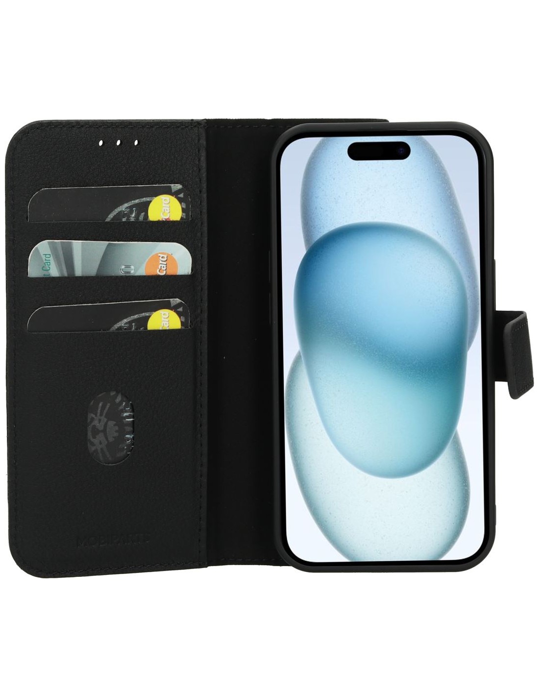 Mobiparts Leather 2 in 1 Wallet Case Apple iPhone 15/14 Black