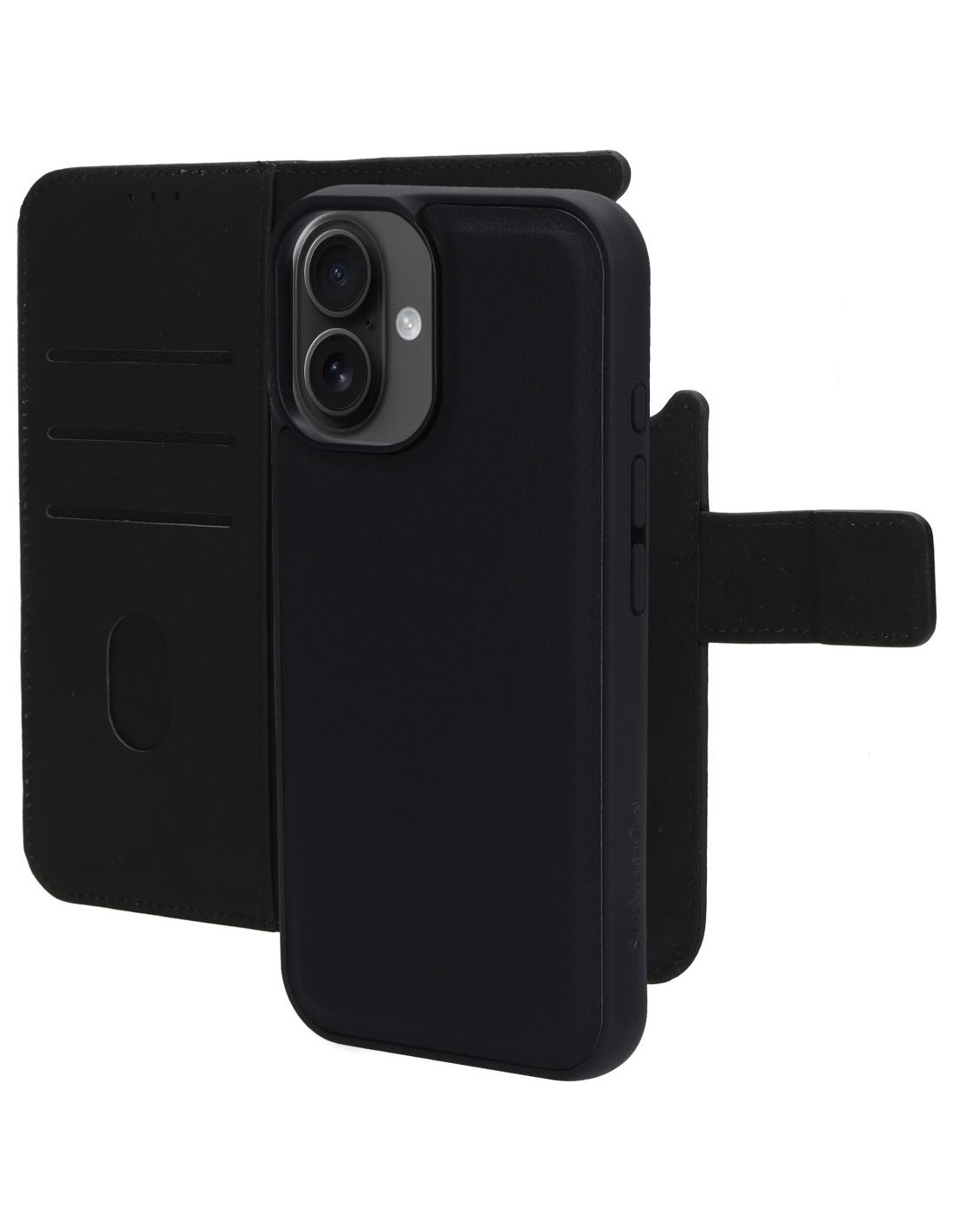 Mobiparts Leather 2 in 1 Wallet Case Apple iPhone 16 Black