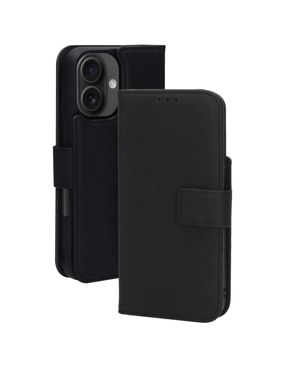 Mobiparts Leather 2 in 1 Wallet Case Apple iPhone 16 Black