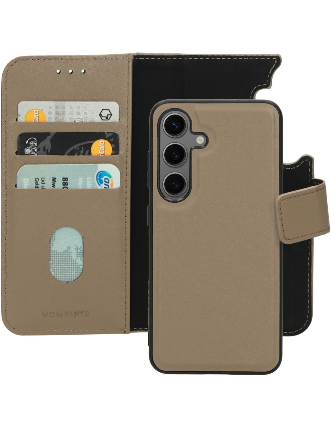 Mobiparts Leather 2 in 1 Wallet Case Samsung Galaxy S24 Taupe