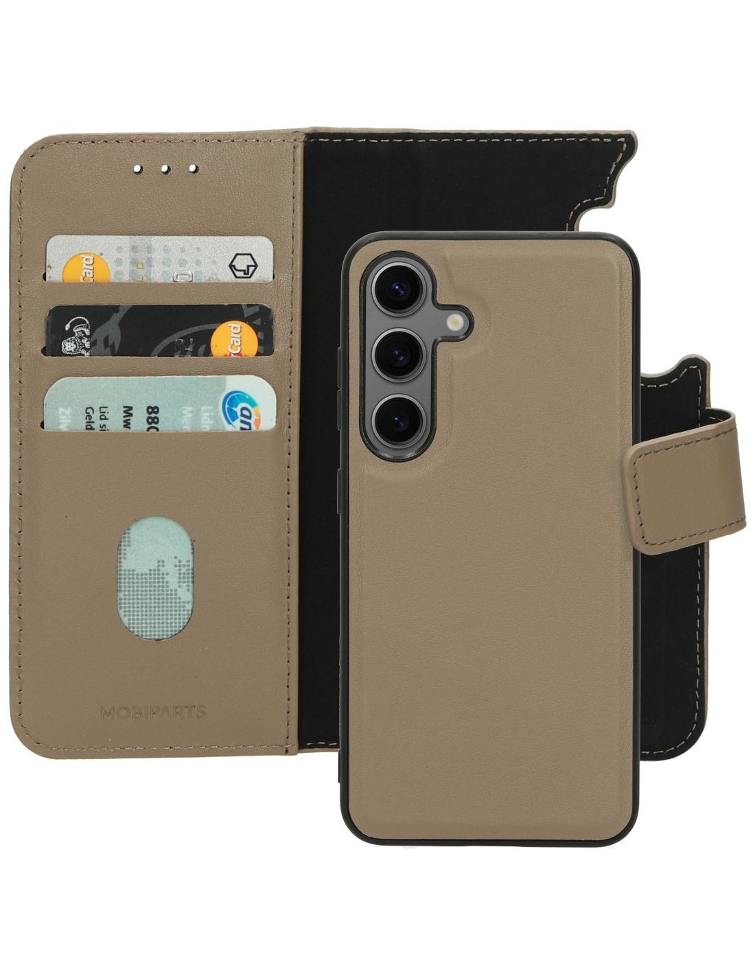 Mobiparts Leather 2 in 1 Wallet Case Samsung Galaxy S24 Taupe