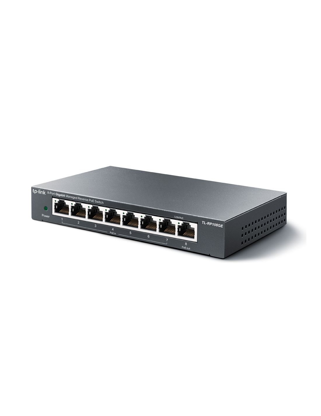 8-Port Gigabit Managed Reverse PoE Switch PORT: 7x Gigabit Passive PoE In Ports1x Gigabit Passive Po