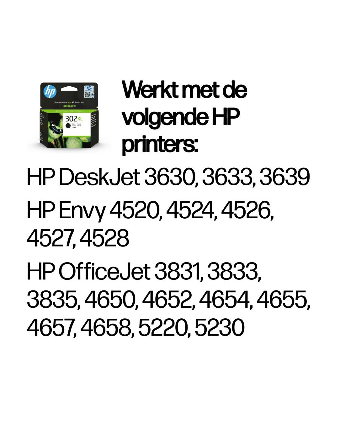 HP 302 XL black ink 480 pages